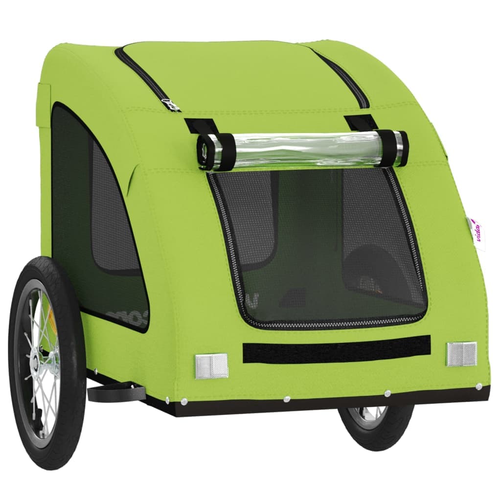 Rimorchio da Bici per Animali Verde Oxford e Ferro — miniatura 4 di 12