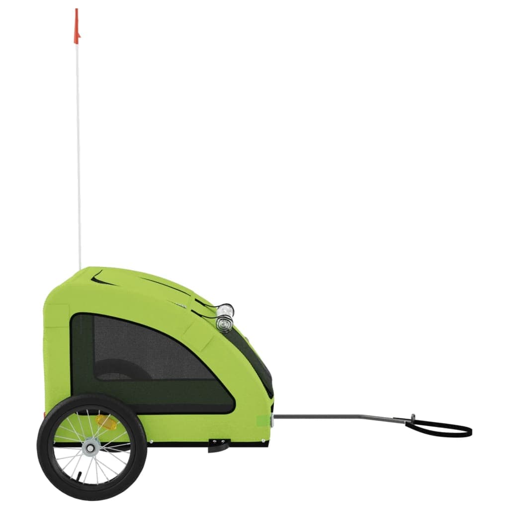Rimorchio da Bici per Animali Verde Oxford e Ferro — miniatura 5 di 12