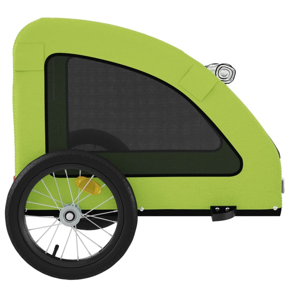 Rimorchio da Bici per Animali Verde Oxford e Ferro — miniatura 6 di 12