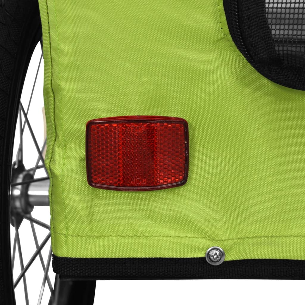 Rimorchio da Bici per Animali Verde Oxford e Ferro — miniatura 10 di 12