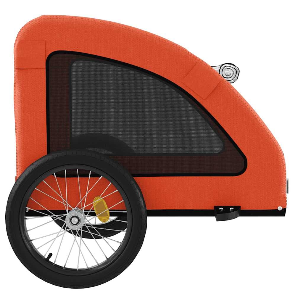 Rimorchio da Bici per Animali Arancione e Grigio Oxford e Ferro — miniatura 6 di 12