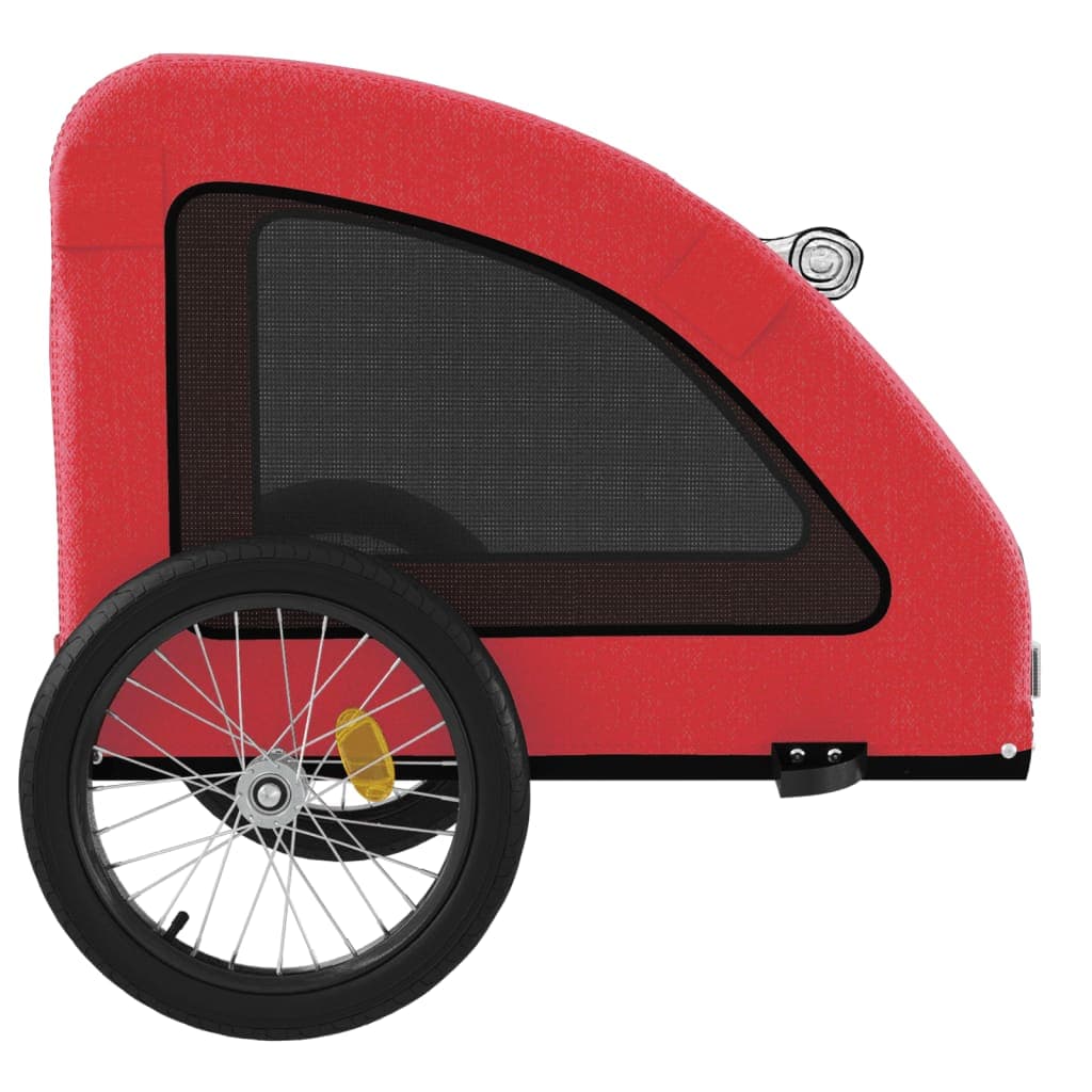 Rimorchio da Bici per Animali Rosso Oxford e Ferro — miniatura 6 di 12