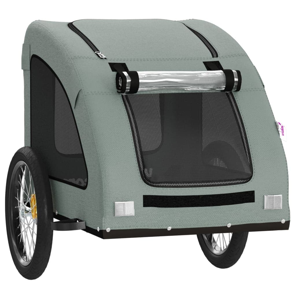 Rimorchio da Bici per Animali Grigio Oxford e Ferro — miniatura 4 di 12
