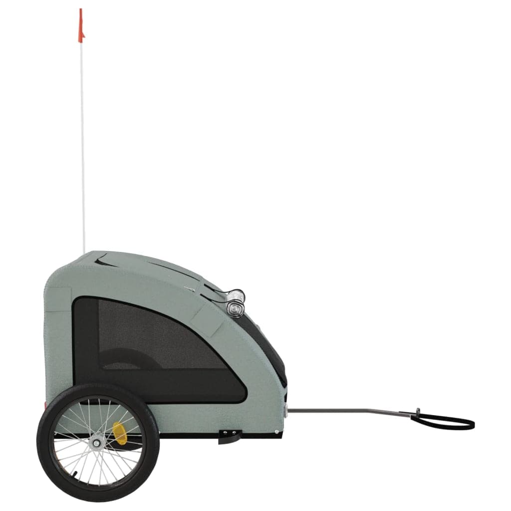 Rimorchio da Bici per Animali Grigio Oxford e Ferro — miniatura 5 di 12