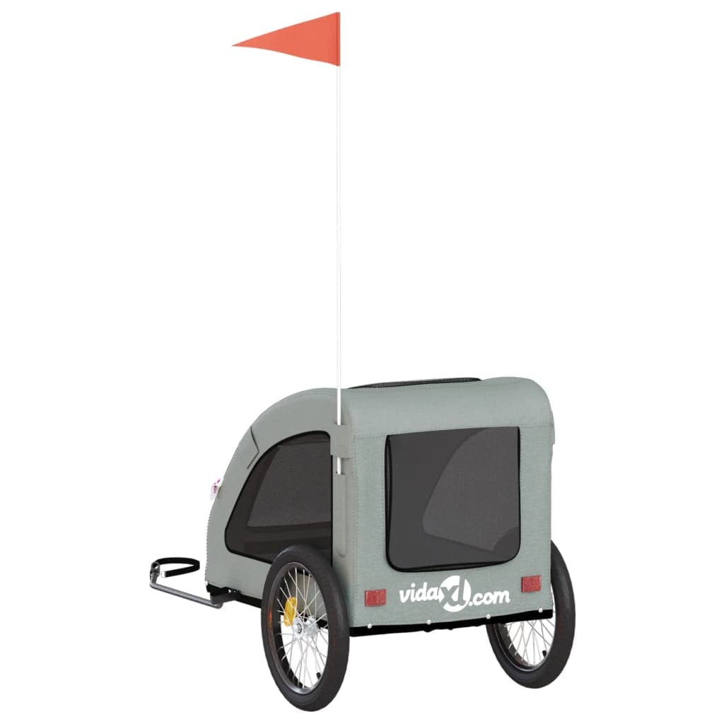 Rimorchio da Bici per Animali Grigio Oxford e Ferro — miniatura 7 di 12
