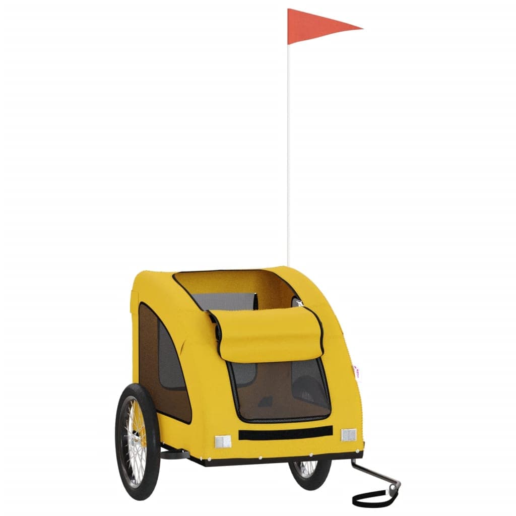 Rimorchio da Bici per Animali Giallo Oxford e Ferro — miniatura 3 di 12
