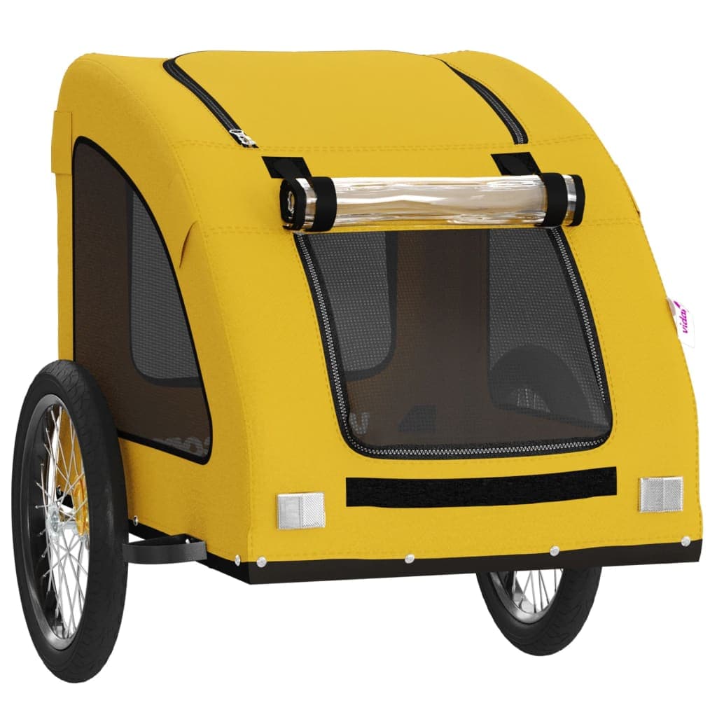 Rimorchio da Bici per Animali Giallo Oxford e Ferro — miniatura 4 di 12