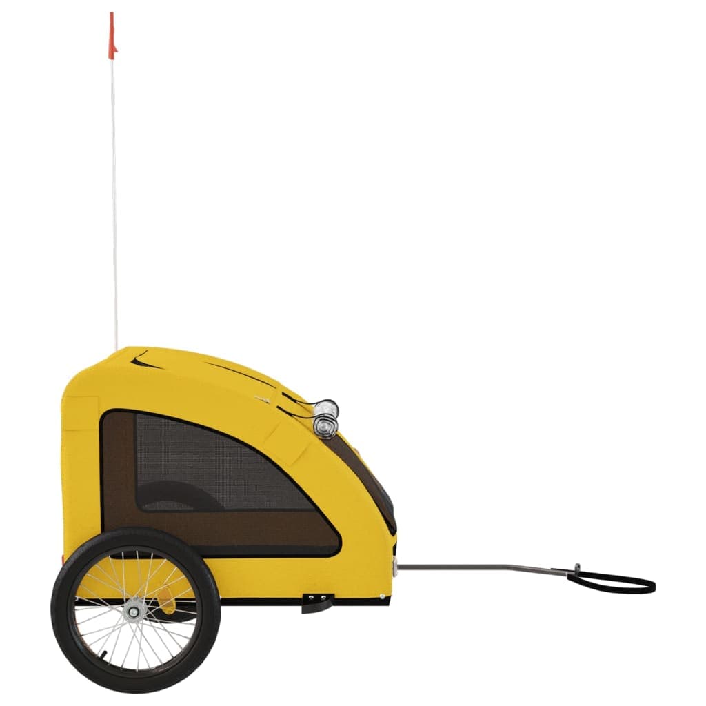 Rimorchio da Bici per Animali Giallo Oxford e Ferro — miniatura 5 di 12