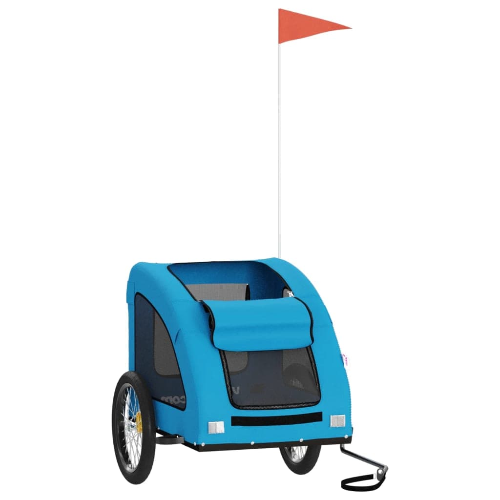 Rimorchio da Bici per Animali Blu Oxford e Ferro — miniatura 3 di 12