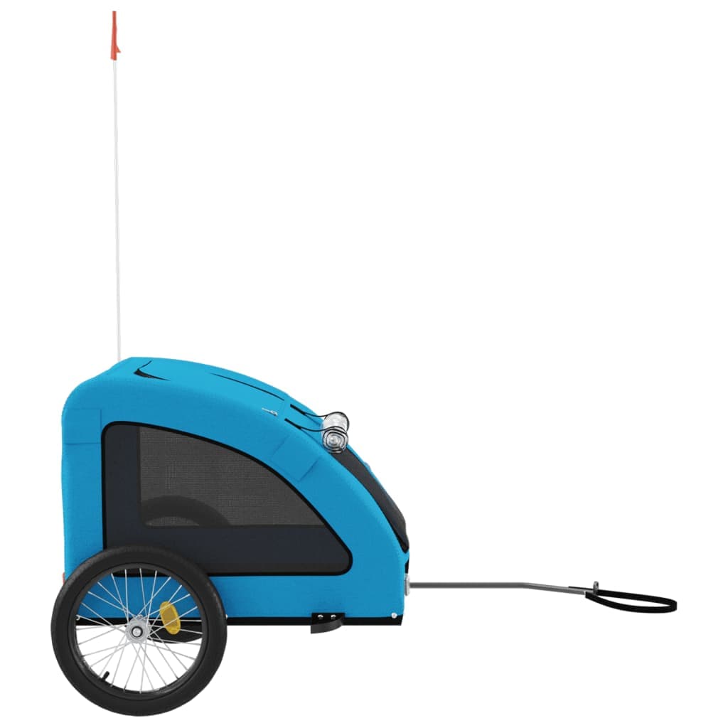 Rimorchio da Bici per Animali Blu Oxford e Ferro — miniatura 5 di 12