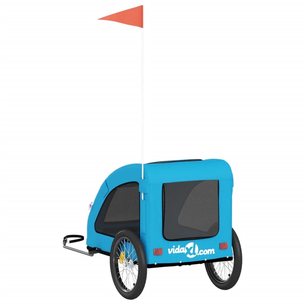 Rimorchio da Bici per Animali Blu Oxford e Ferro — miniatura 7 di 12