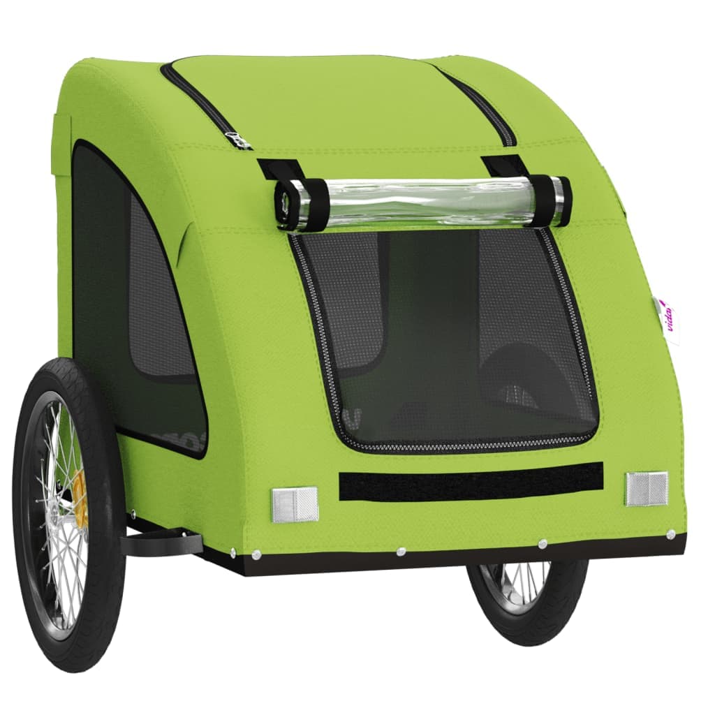 Rimorchio da Bici per Animali Verde Oxford e Ferro — miniatura 4 di 12