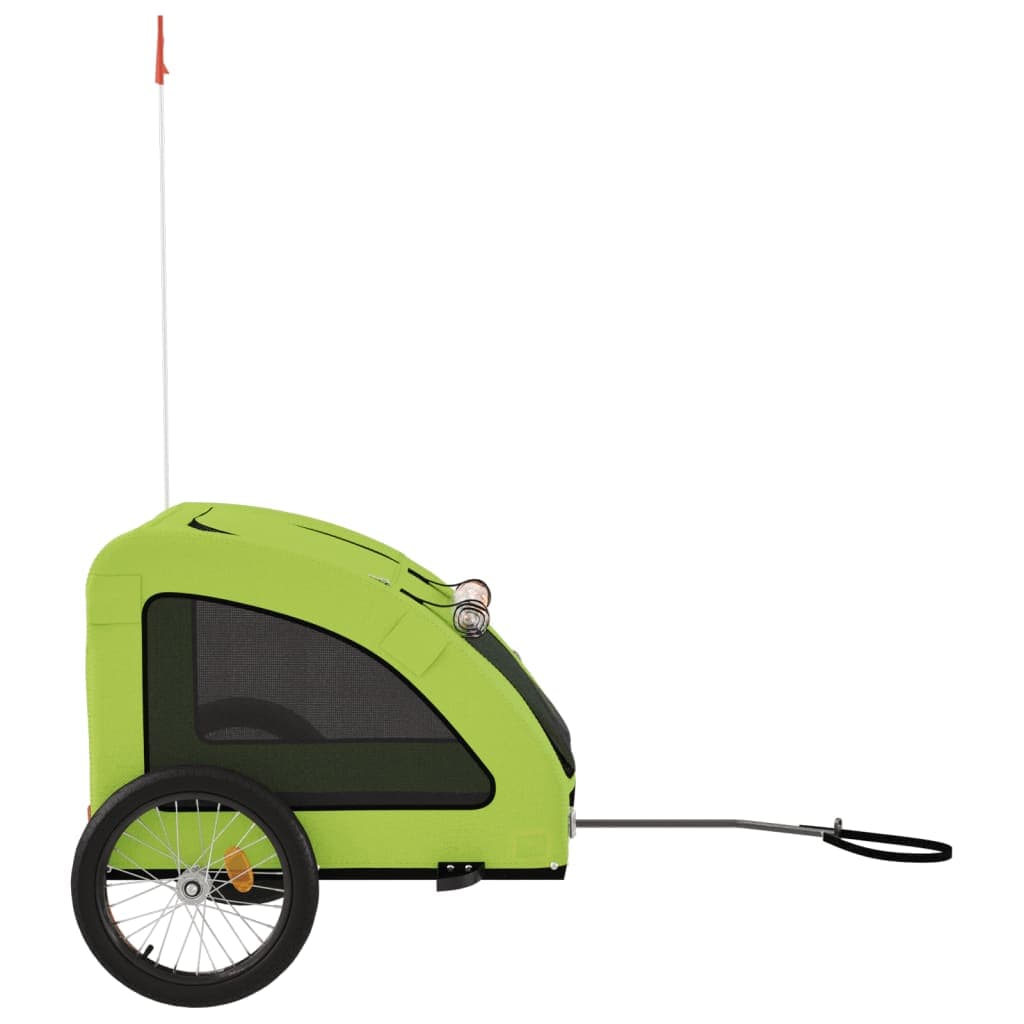 Rimorchio da Bici per Animali Verde Oxford e Ferro — miniatura 5 di 12