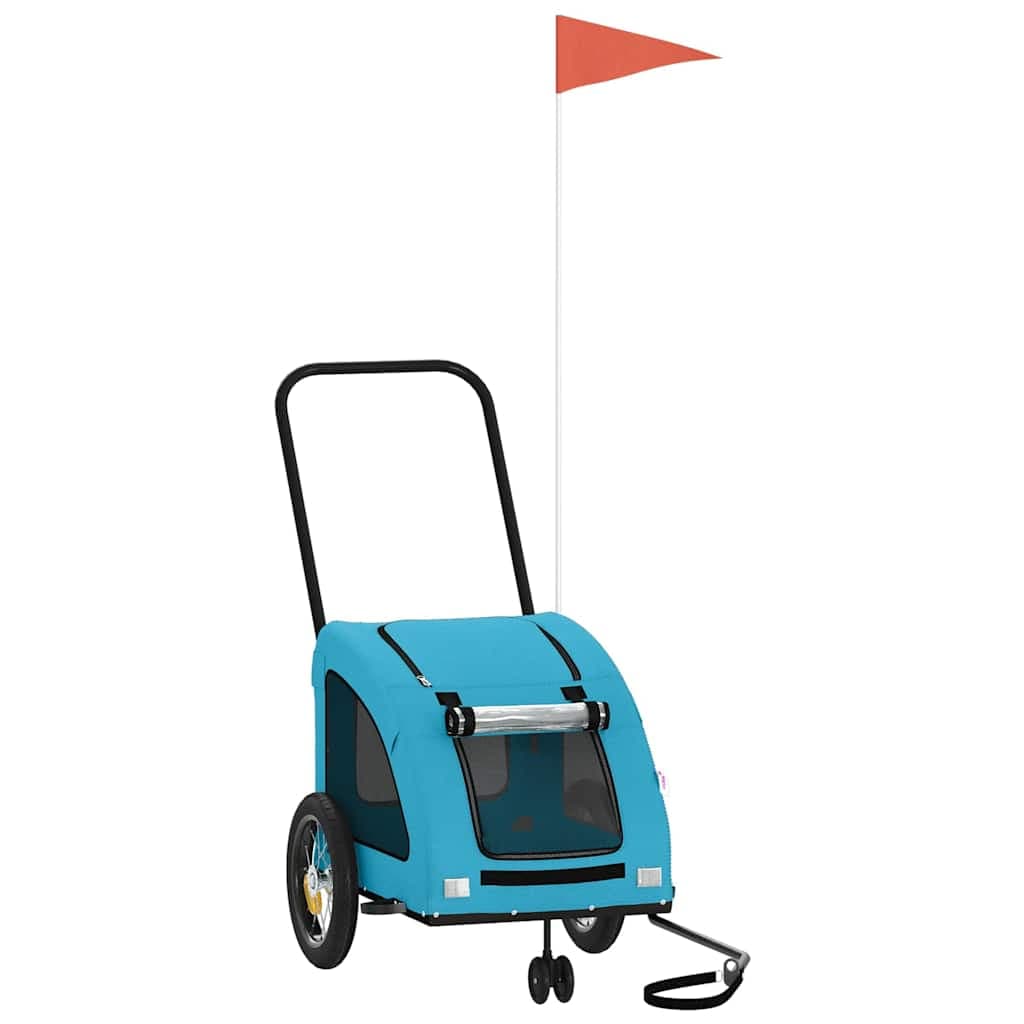 Rimorchio da Bici per Animali Blu Oxford e Ferro — miniatura 2 di 12