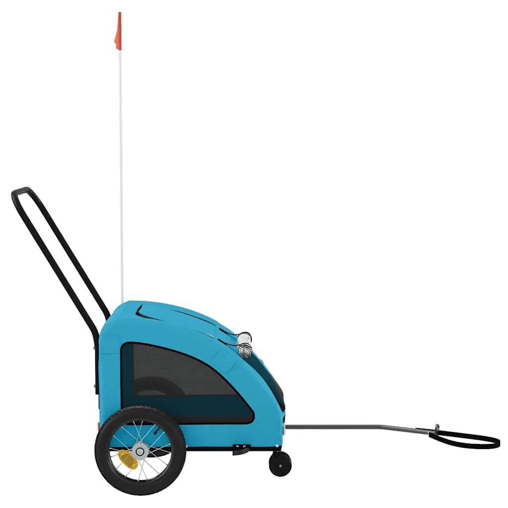 Rimorchio da Bici per Animali Blu Oxford e Ferro — miniatura 5 di 12