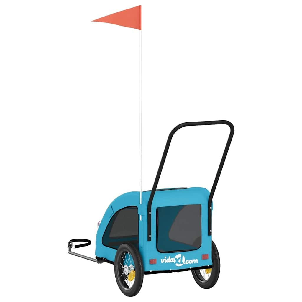 Rimorchio da Bici per Animali Blu Oxford e Ferro — miniatura 7 di 12