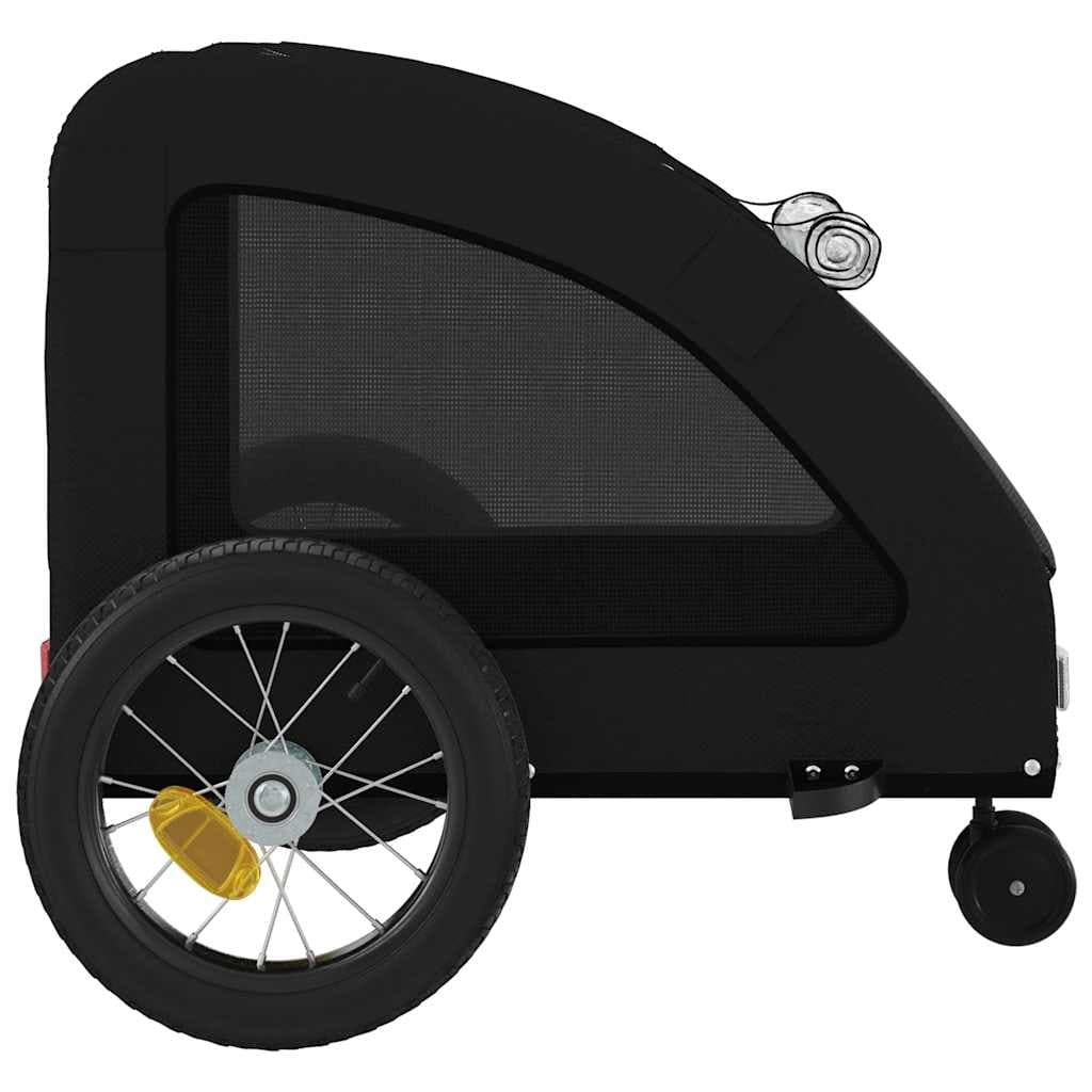 Rimorchio da Bici per Animali Nero Oxford e Ferro — miniatura 6 di 12