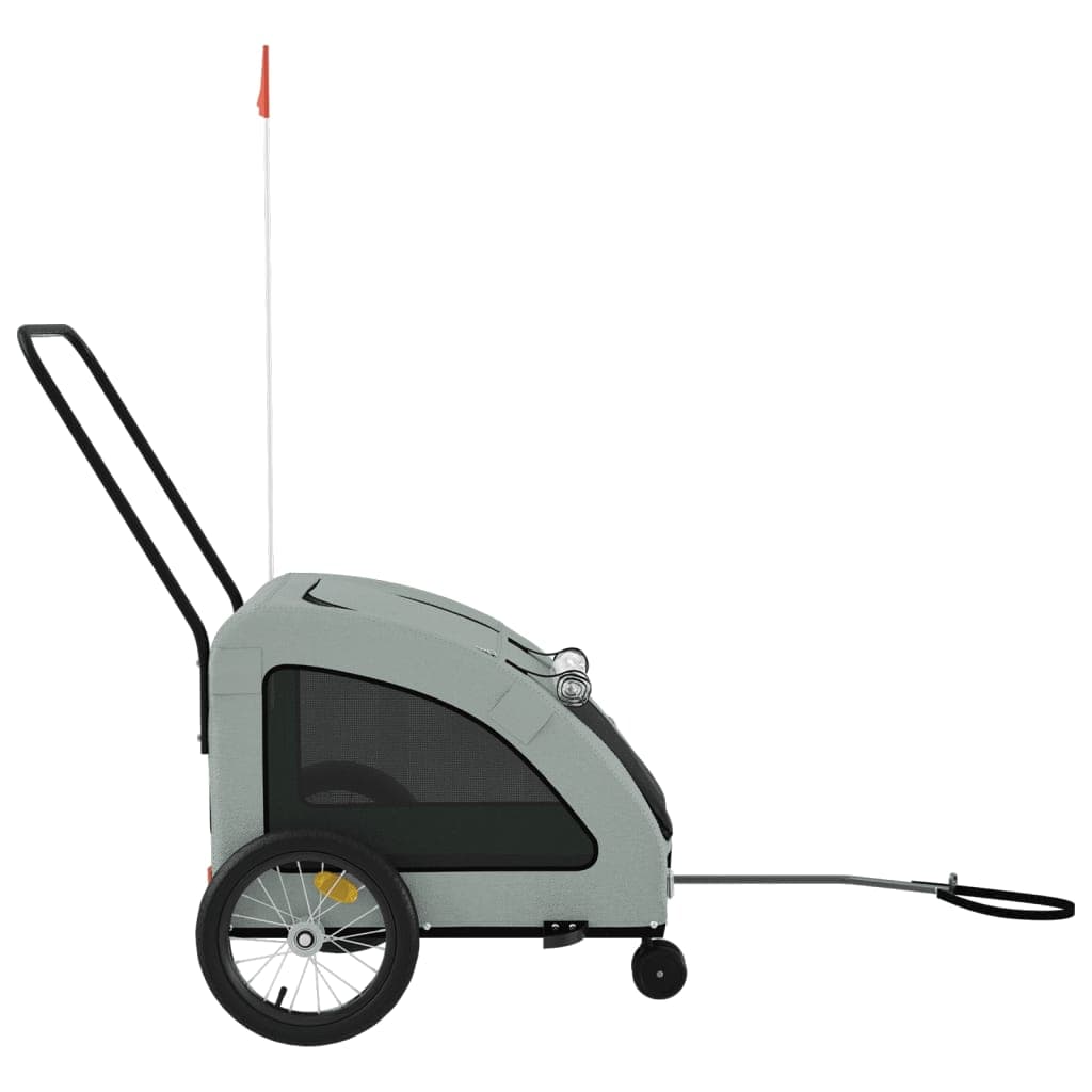 Rimorchio da Bici per Animali Grigio Oxford e Ferro — miniatura 5 di 12