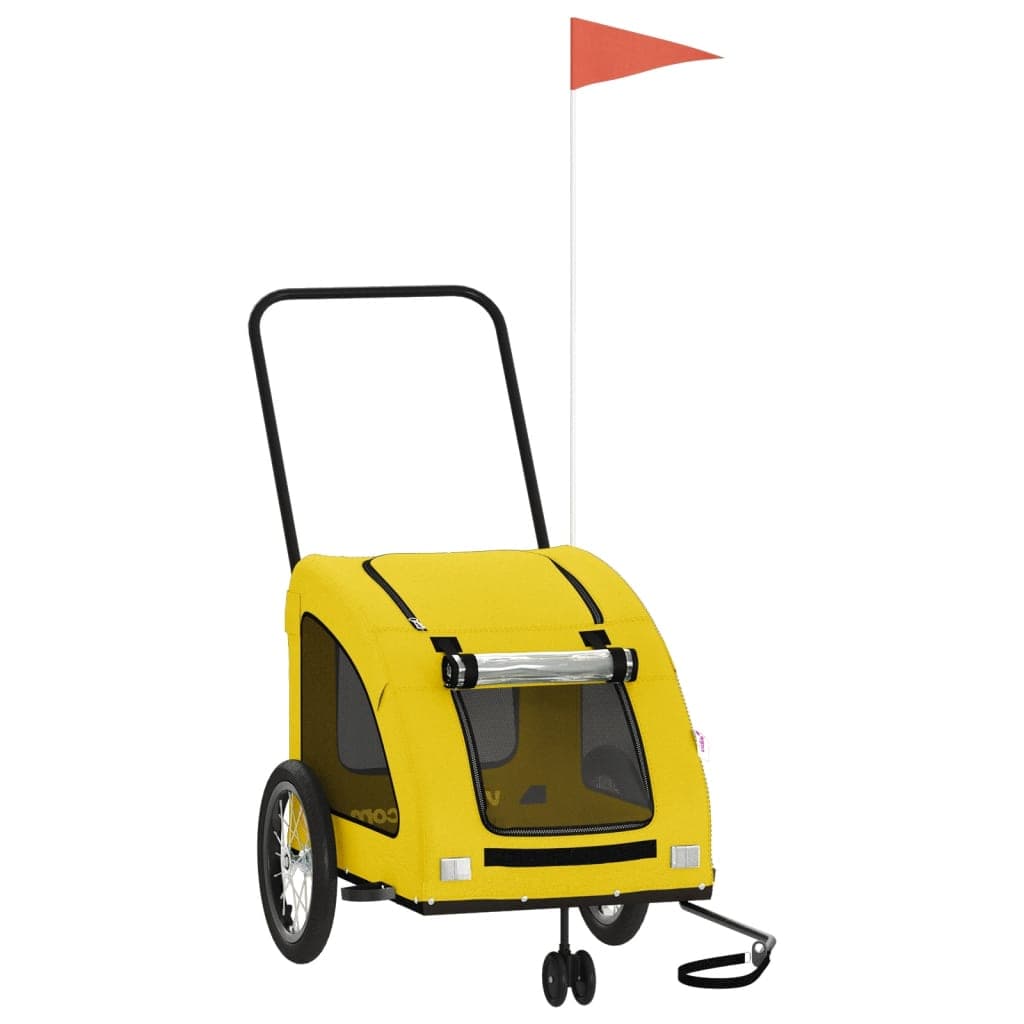 Rimorchio da Bici per Animali Giallo Oxford e Ferro — miniatura 2 di 12