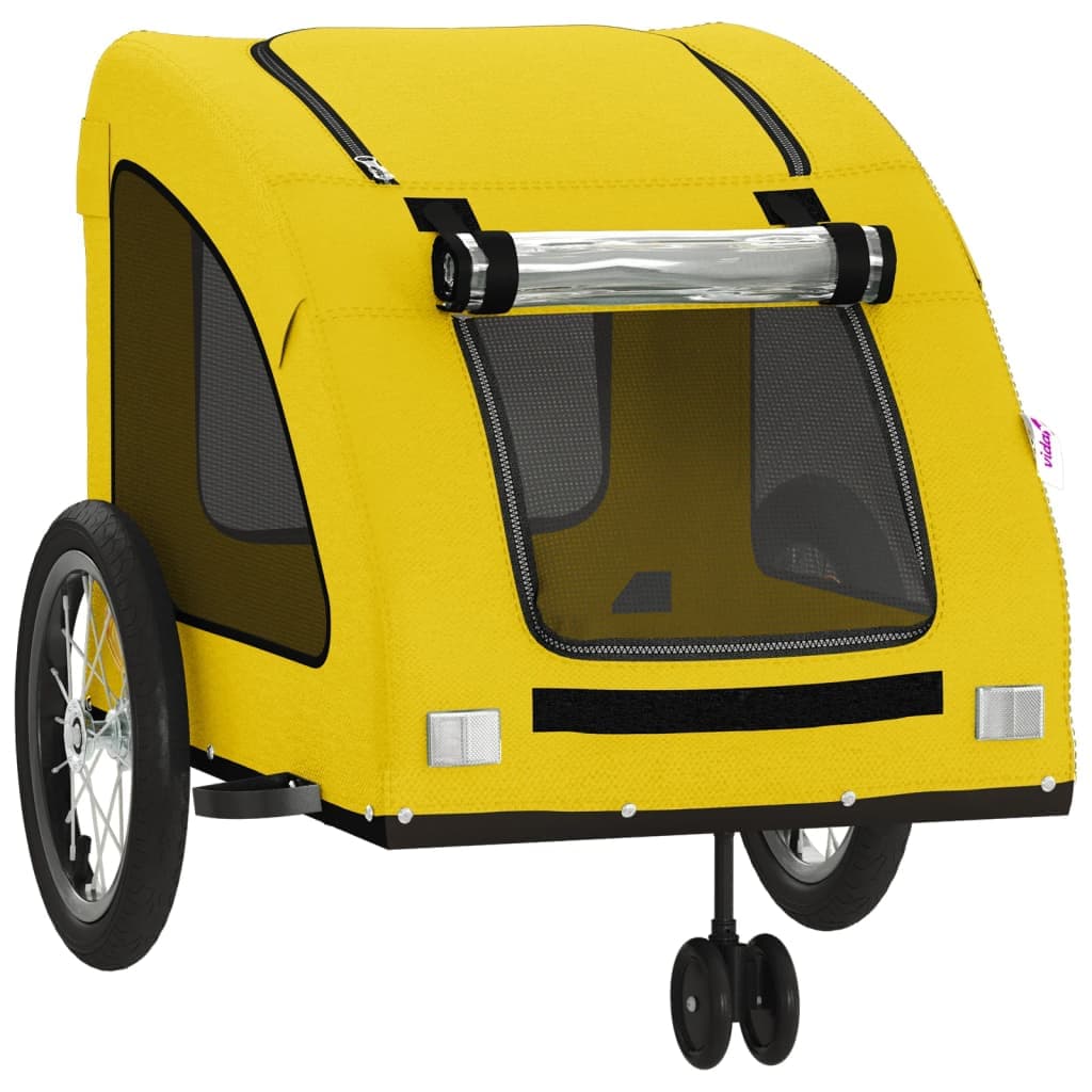 Rimorchio da Bici per Animali Giallo Oxford e Ferro — miniatura 4 di 12