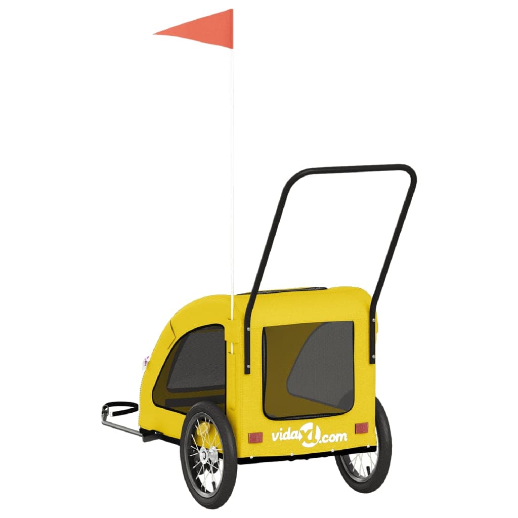 Rimorchio da Bici per Animali Giallo Oxford e Ferro — miniatura 7 di 12
