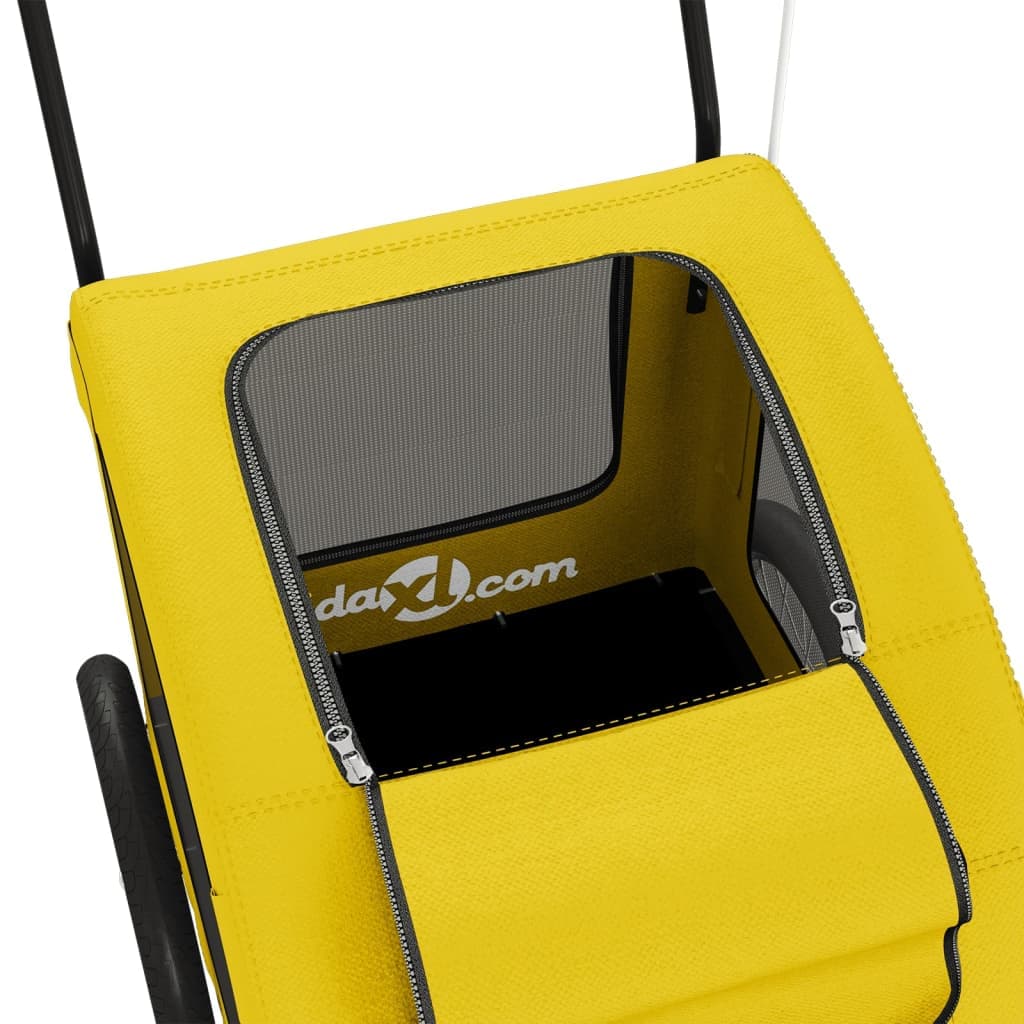 Rimorchio da Bici per Animali Giallo Oxford e Ferro — miniatura 9 di 12