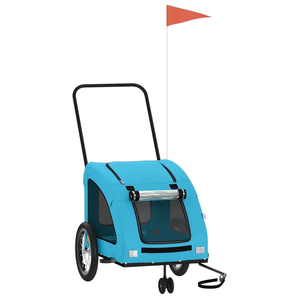 Rimorchio da Bici per Animali Blu Oxford e Ferro — miniatura 2 di 12