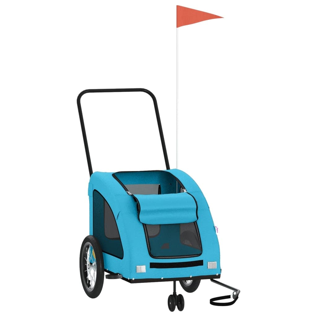 Rimorchio da Bici per Animali Blu Oxford e Ferro — miniatura 3 di 12