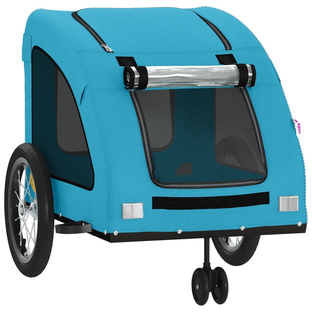 Rimorchio da Bici per Animali Blu Oxford e Ferro — miniatura 4 di 12