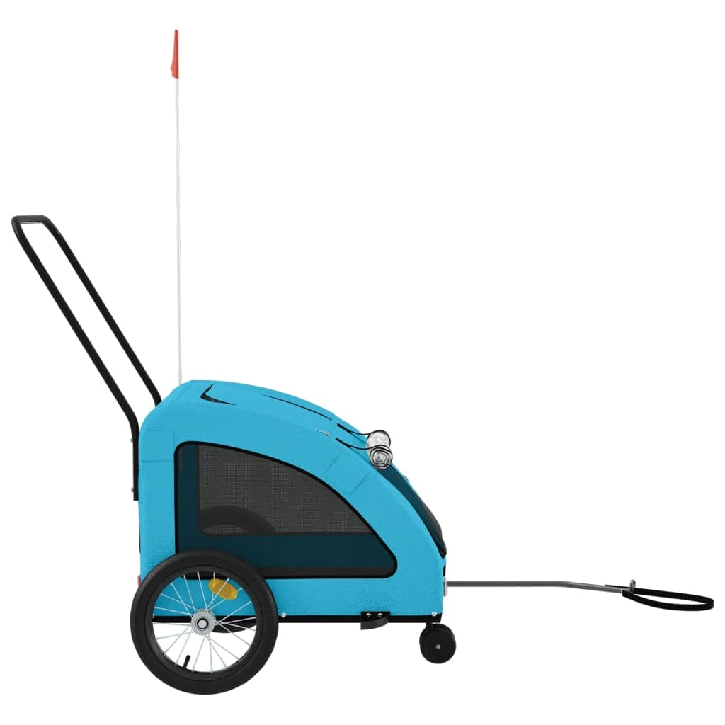Rimorchio da Bici per Animali Blu Oxford e Ferro — miniatura 5 di 12