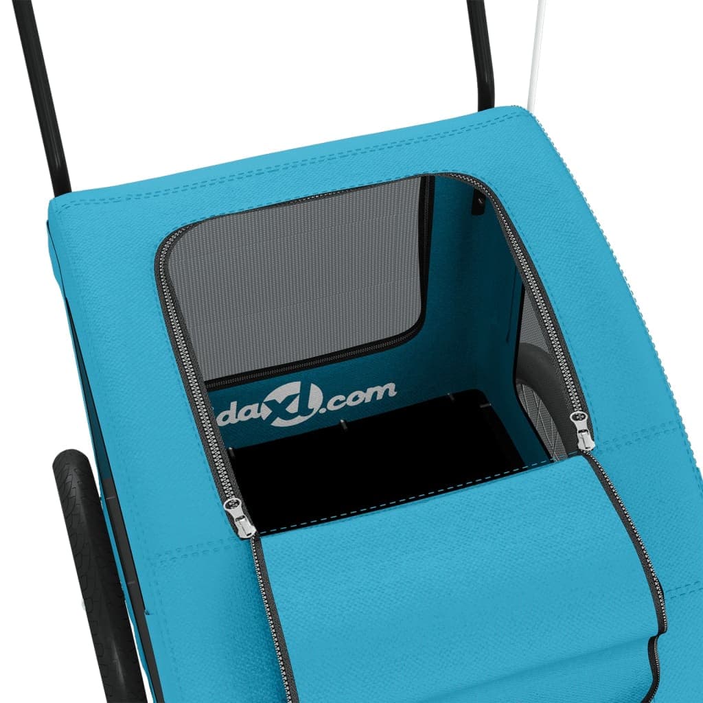 Rimorchio da Bici per Animali Blu Oxford e Ferro — miniatura 9 di 12