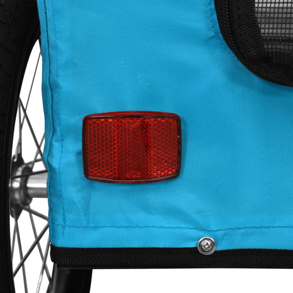 Rimorchio da Bici per Animali Blu Oxford e Ferro — miniatura 10 di 12