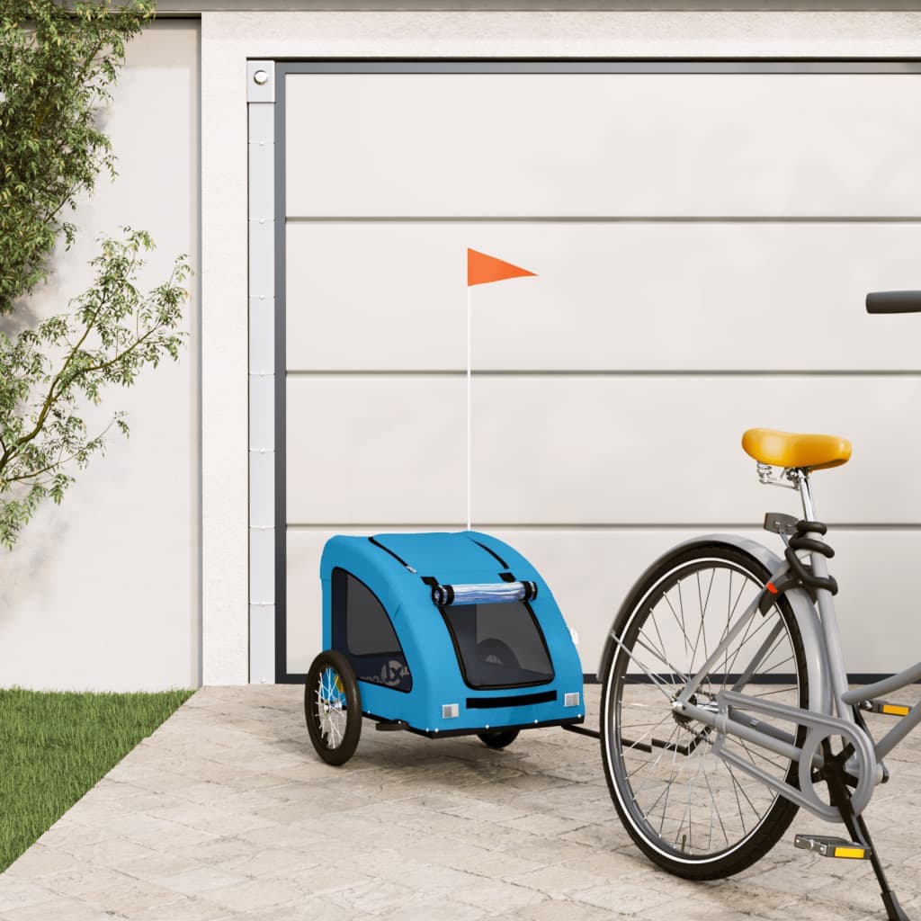 Rimorchio da Bici per Animali Blu Oxford e Ferro — miniatura 1 di 12