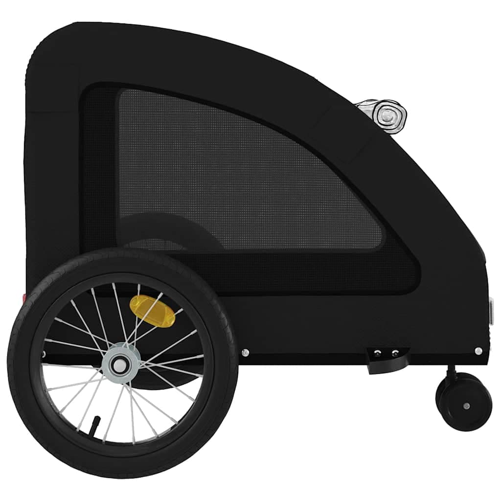 Rimorchio da Bici per Animali Nero Oxford e Ferro — miniatura 6 di 12