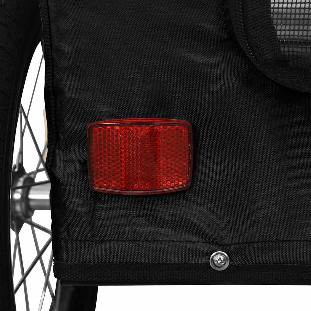 Rimorchio da Bici per Animali Nero Oxford e Ferro — miniatura 10 di 12