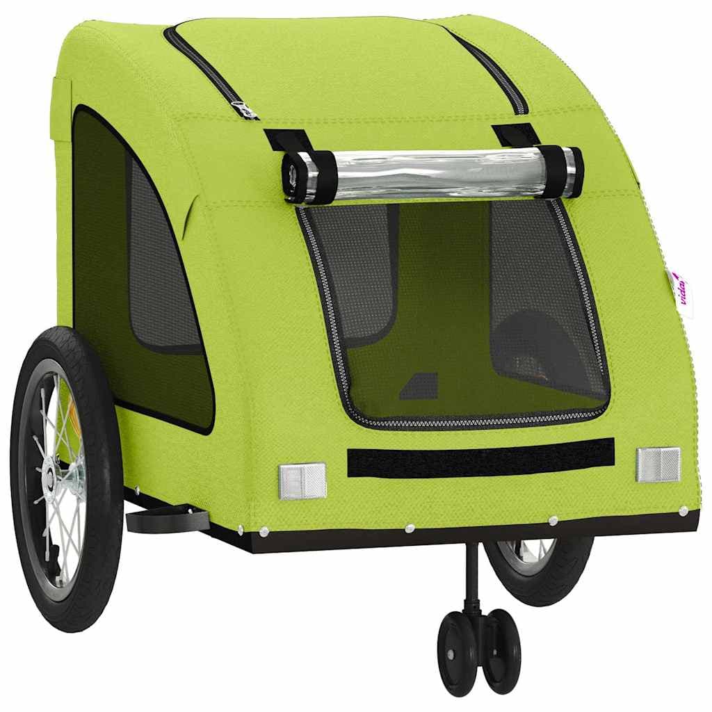 Rimorchio da Bici per Animali Verde Oxford e Ferro — miniatura 4 di 12