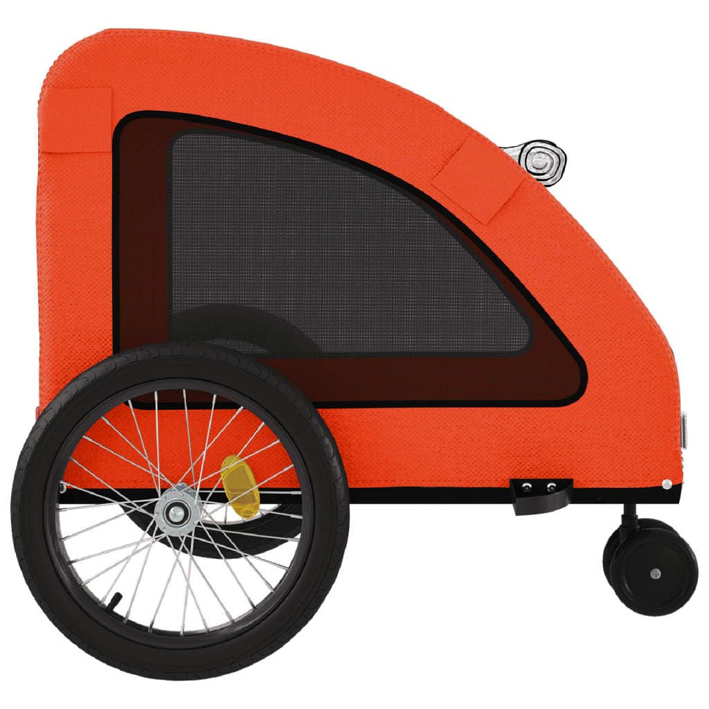 Rimorchio da Bici per Animali Arancione e Grigio Oxford e Ferro — miniatura 6 di 12