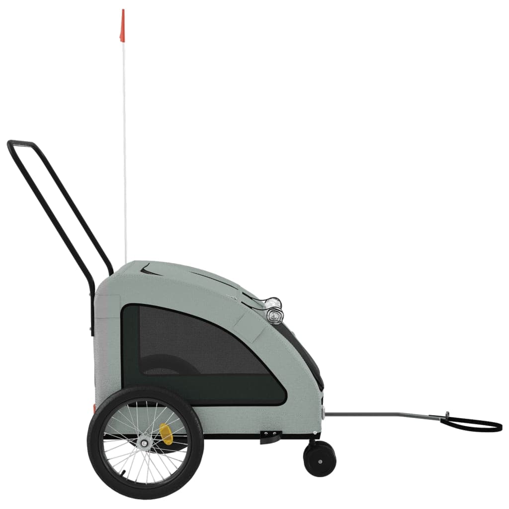 Rimorchio da Bici per Animali Grigio Oxford e Ferro — miniatura 5 di 12