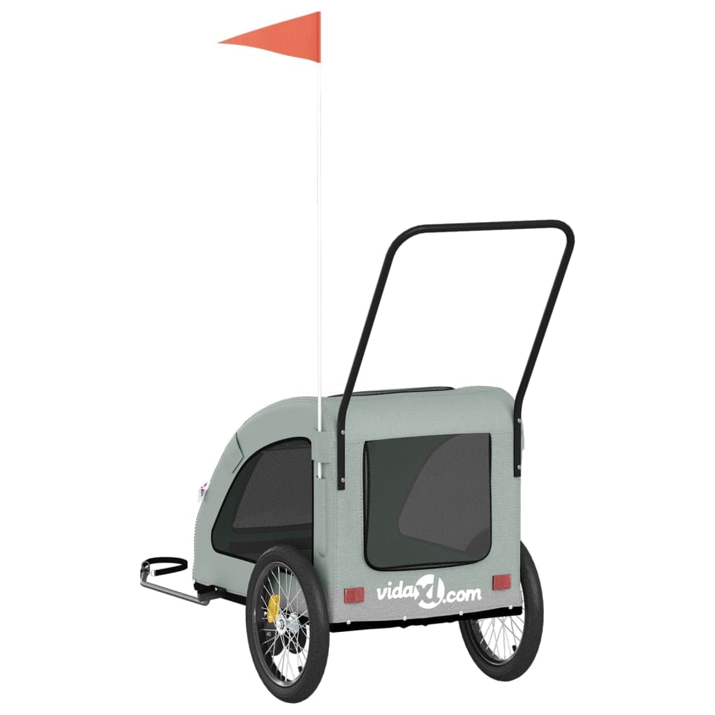 Rimorchio da Bici per Animali Grigio Oxford e Ferro — miniatura 7 di 12