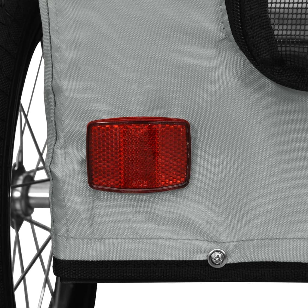 Rimorchio da Bici per Animali Grigio Oxford e Ferro — miniatura 10 di 12