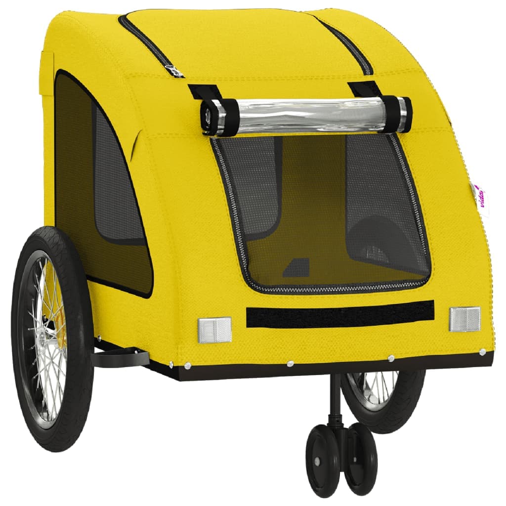 Rimorchio da Bici per Animali Giallo Oxford e Ferro — miniatura 4 di 12