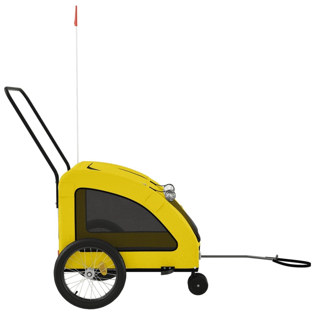 Rimorchio da Bici per Animali Giallo Oxford e Ferro — miniatura 5 di 12