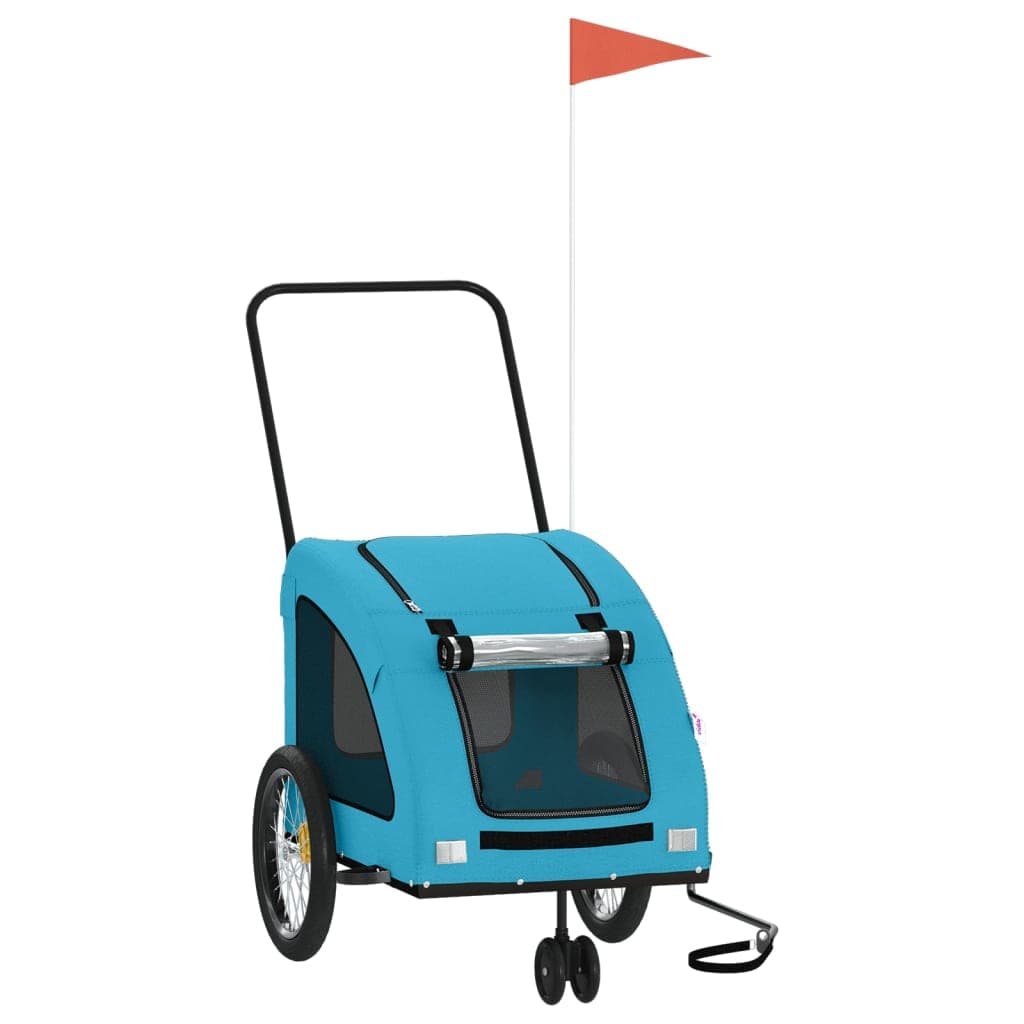 Rimorchio da Bici per Animali Blu Oxford e Ferro — miniatura 2 di 12