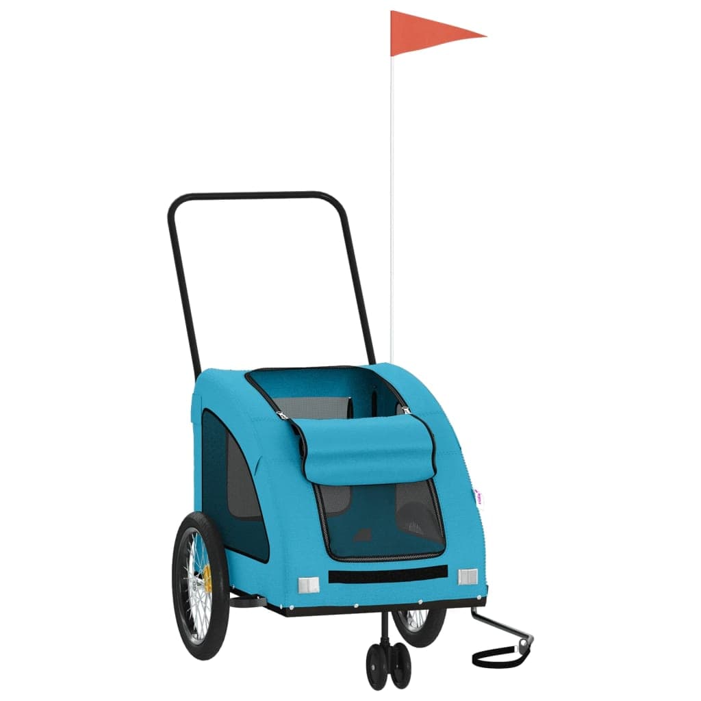 Rimorchio da Bici per Animali Blu Oxford e Ferro — miniatura 3 di 12