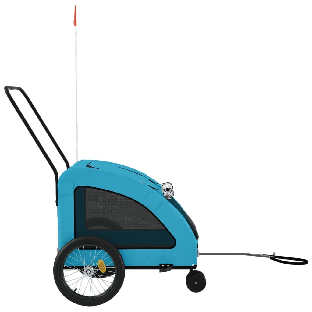Rimorchio da Bici per Animali Blu Oxford e Ferro — miniatura 5 di 12