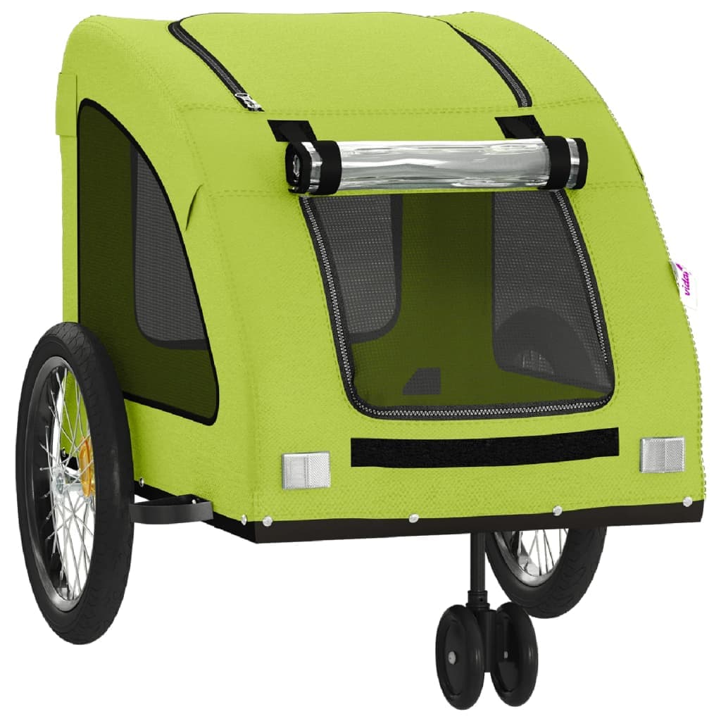 Rimorchio da Bici per Animali Verde Oxford e Ferro — miniatura 4 di 12