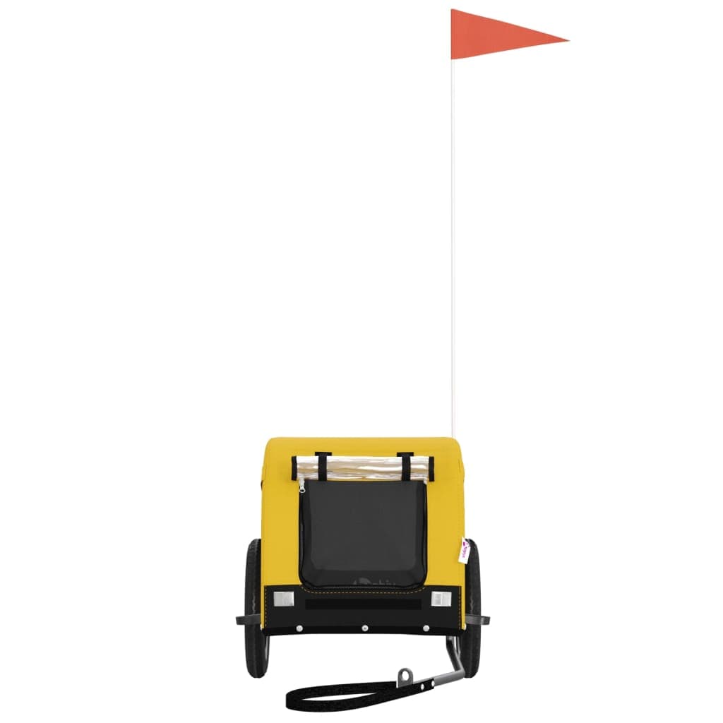 Rimorchio da Bici per Animali Giallo e Nero Oxford e Ferro — miniatura 3 di 9