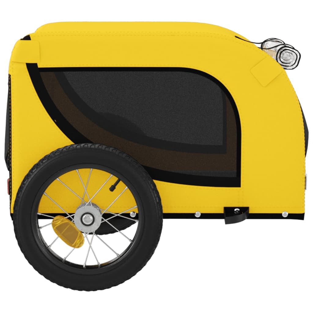 Rimorchio da Bici per Animali Giallo e Nero Oxford e Ferro — miniatura 5 di 9