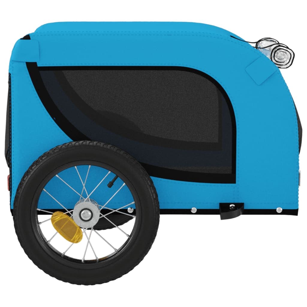 Rimorchio da Bici per Animali Blu e Nero Oxford e Ferro — miniatura 5 di 10