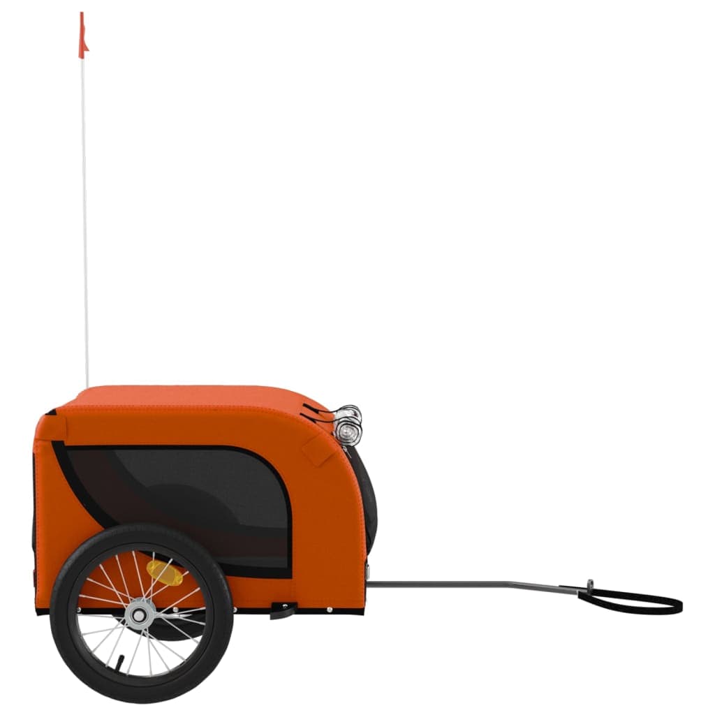Rimorchio da Bici per Animali Arancione e Nero Oxford e Ferro — miniatura 4 di 10